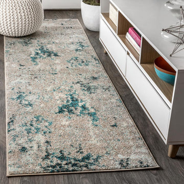 Contemporary Pop Modern Abstract Vintage Faded Area Rug - JONATHAN Y